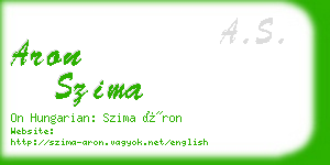 aron szima business card